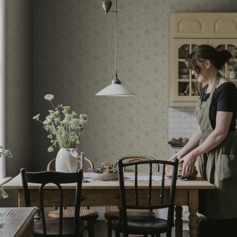 Tapet lavabil, Anton, Sage Green, Sandberg, 5.3mp / rola - Img 3