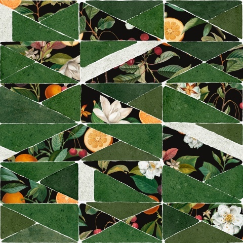 Tapet lavabil Hidden Fruits, Green, TresTintas 5mp / rola - Img 2