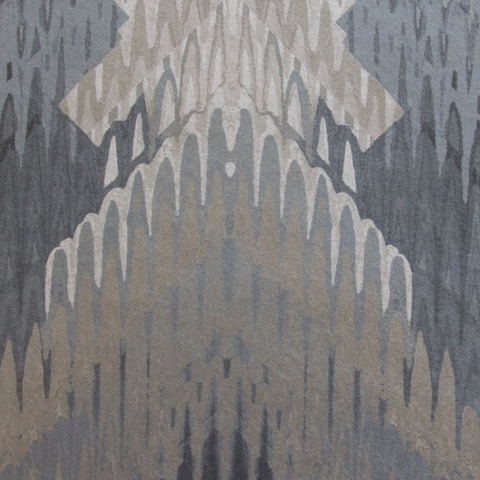 Tapet, Reflections, Pewter Silver Luxury Geometric, 1838 Wallcoverings, 6.5mp / rola - Img 2