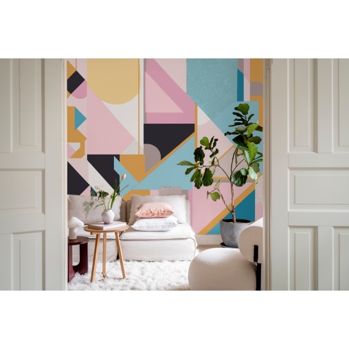 Tapet Retro Forms, Multi, Rebel Walls