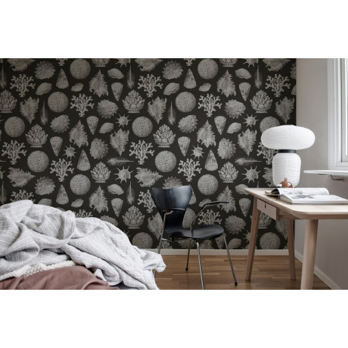Tapet Seashells, Graphite, Rebel Walls