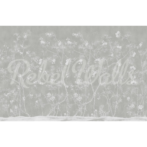 Tapet Soft Chinoiserie, Gray, Rebel Walls - Img 2