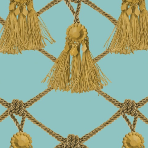 Tapet Tassels, Soft Turquoise, Rebel Walls, 5 mp / rola - Img 2