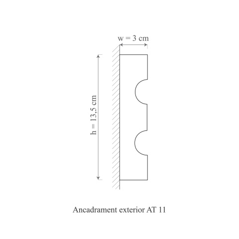 Ancadrament exterior AT11A-13.5x3x200cm - Img 2
