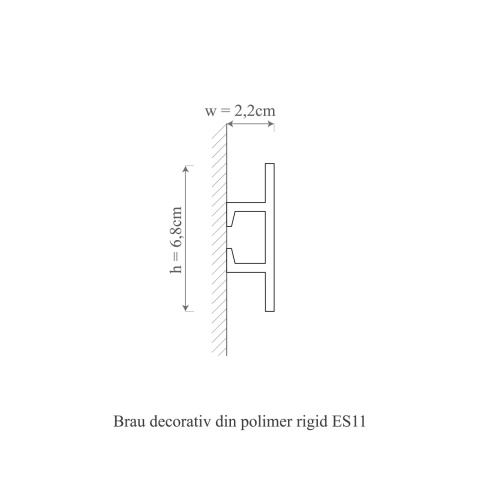Brau polimer rigid, Manavi, ES11 - 6.8x2.2x200 cm - Img 2