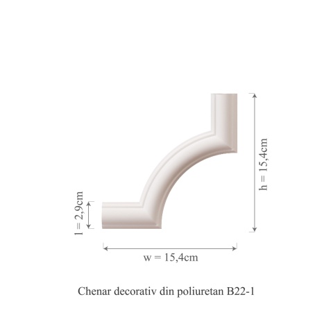 Chenar din poliuretan, Manavi, B22-1 - 15.4x15.4x1.6 cm - Img 2