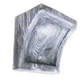 Consola decorativa din poliuretan, gri, rustic, EQ026G - 12x12x18 cm