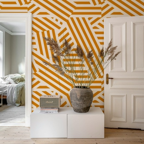 Fototapet, Abstract Stripes, Toffee & Cream, Rebel Walls