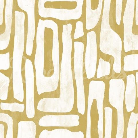 Fototapet, Aesthetic Shapes, Yellow, Rebel Walls - Img 2