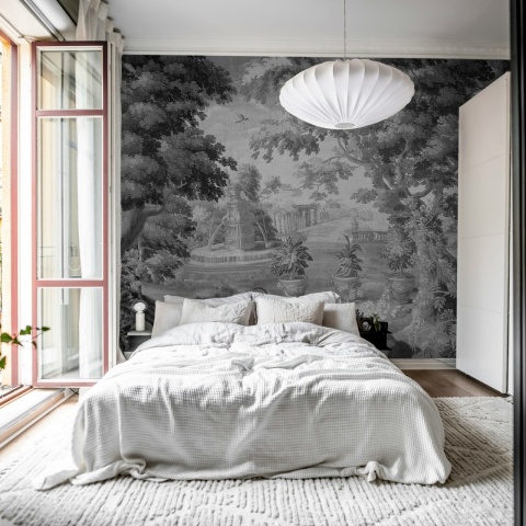 Fototapet, Antique Tapestry, Black & White, Rebel Walls