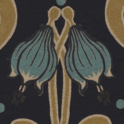 Fototapet, Art Nouveau Flower, Brown, Rebel Walls - Img 4