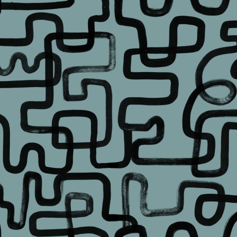 Fototapet, Artzy Lines, Petrol, Rebel Walls - Img 5