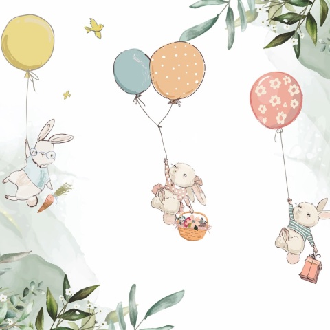 Fototapet, Baloon Adventure, Pastel, Rebel Walls - Img 2
