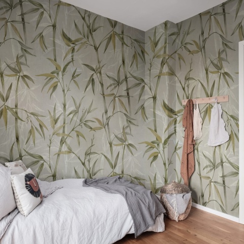 Fototapet, Bamboo Garden, Green, Rebel Walls - Img 3