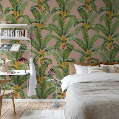 Fototapet, Banana Leaf, Pink, Rebel Walls - Img 3