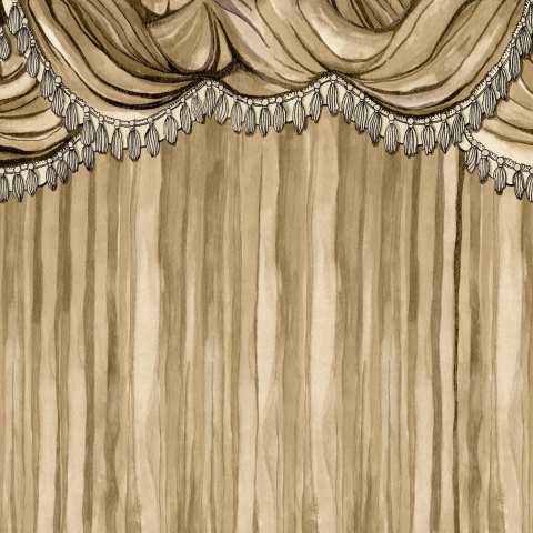 Fototapet, Behind the Curtains, Beige, Rebel Walls - Img 2