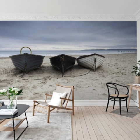 Fototapet, Boats in a Row, Rebel Walls