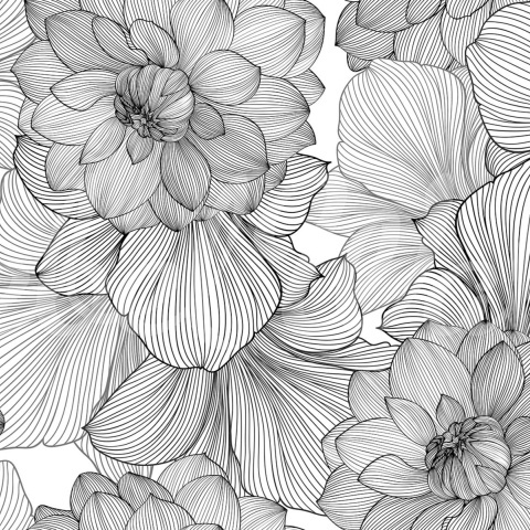 Fototapet, Bold Dahlia, Graphite, Rebel Walls - Img 2