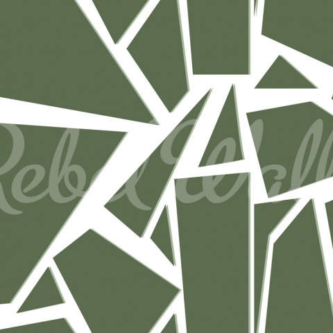 Fototapet, Bold Mosaic, Moss Green, Rebel Walls - Img 5