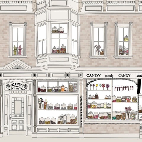 Fototapet, Candyshop, Beige, Rebel Walls - Img 2