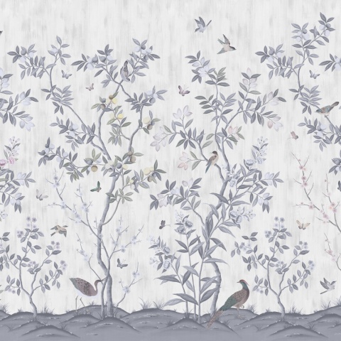 Fototapet, Chinoiserie Chic, Pearl Gray, Rebel Walls - Img 6