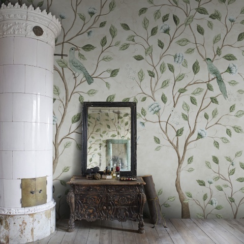 Fototapet, Chinoiserie Dream, Light Green, Rebel Walls - Img 3