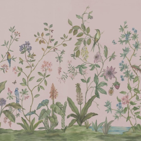 Fototapet, Chinoiserie, Pink, Rebel Walls - Img 2