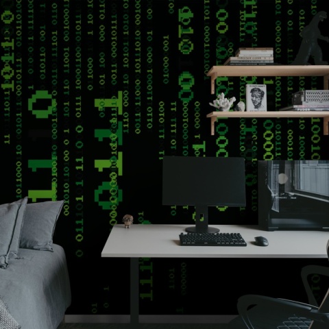 Fototapet, Code Drop, Green, Rebel Walls - Img 3