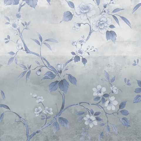 Fototapet, Concrete Flowers, Blue, Rebel Walls - Img 2