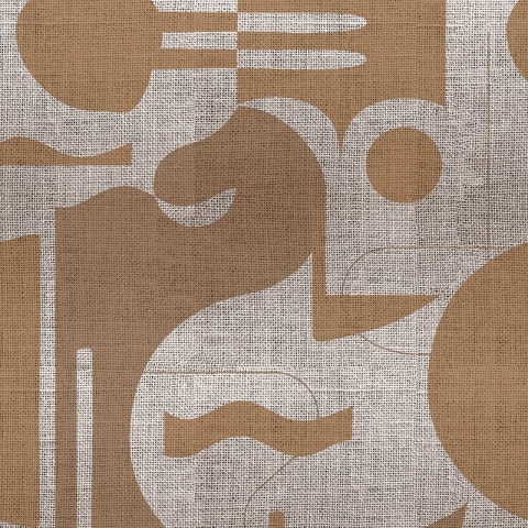 Fototapet Contours in Bold (cream) - personalizat, VLAdiLA - Img 3