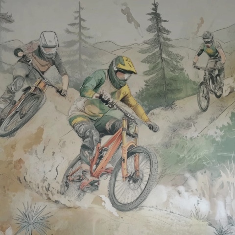Fototapet copii, Mountain Bikes 010 - Img 2