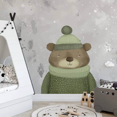 Fototapet copii, Winter bear 002