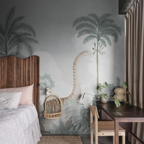Fototapet, Dinosaur World, Gray, Rebel Walls