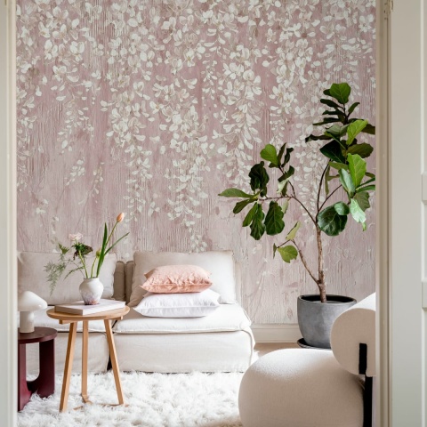 Fototapet, Draped Blossoms, Pink, Rebel Walls - Img 3
