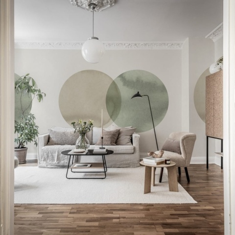 Fototapet, Eclipse, Beige Green, Rebel Walls - Img 4