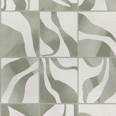 Fototapet, Floating Tiles, Green, Rebel Walls - Img 2