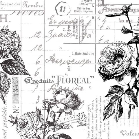 Fototapet, Floréal, Black&amp;White 2, Rebel Walls - Img 2