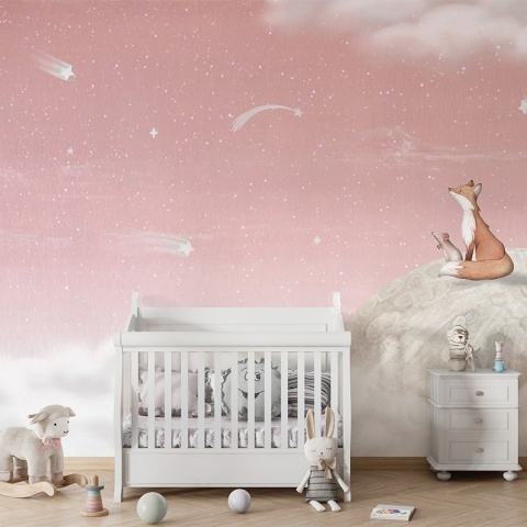 Fototapet Fox on the Moon - Pink, Oliver Robins - Img 3