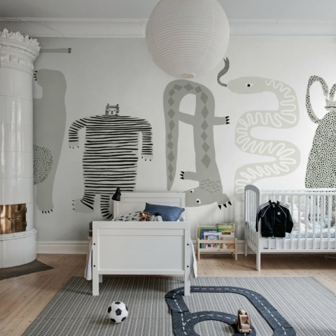 Fototapet, Funky Friends, Gray, Rebel Walls