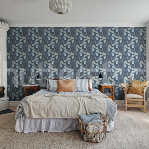 Fototapet, Garland Flora, Blue, Rebel Walls - Img 3