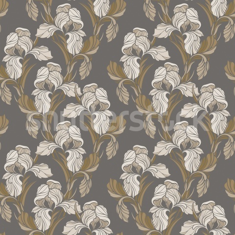 Fototapet, Garland Flora, Brown, Rebel Walls - Img 2
