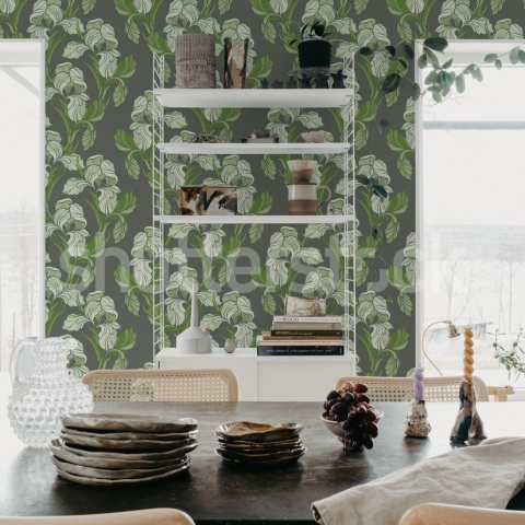 Fototapet, Garland Flora, Green, Rebel Walls