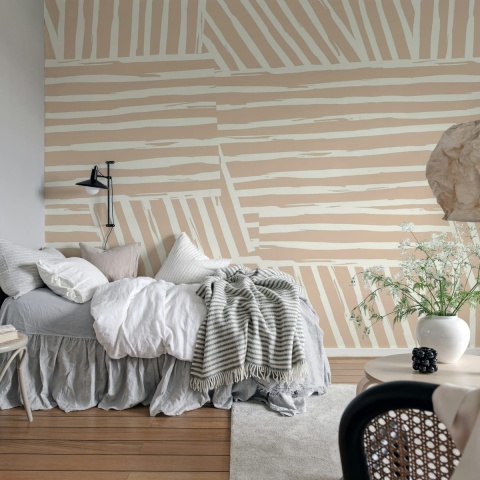 Fototapet, Geometric Lines, Beige, Rebel Walls - Img 3