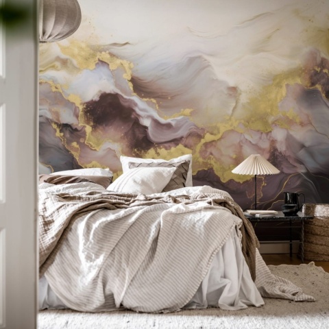 Fototapet, Gold Stream, Lilac, Rebel Walls - Img 4