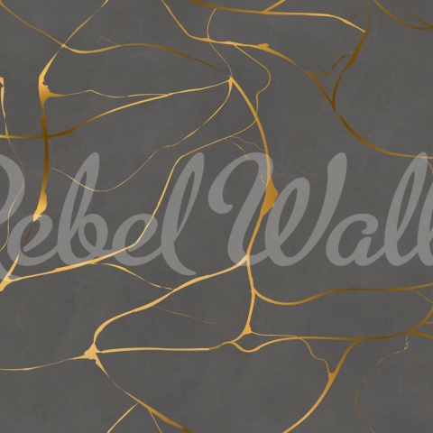 Fototapet, Gold Swirl, Dark Gray, Rebel Walls - Img 2