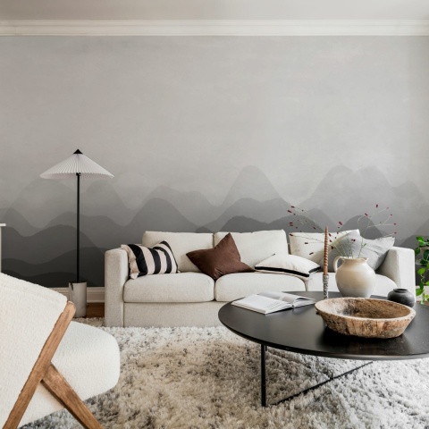 Fototapet, Gradient Flow, Black, Rebel Walls