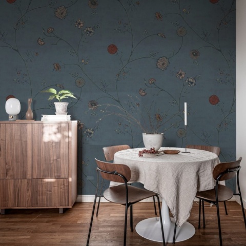 Fototapet, Grand Flower Thread, Blue, Rebel Walls - Img 5