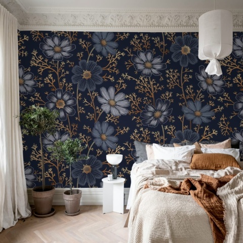 Fototapet, Grand Flowers, Gold, Rebel Walls - Img 4