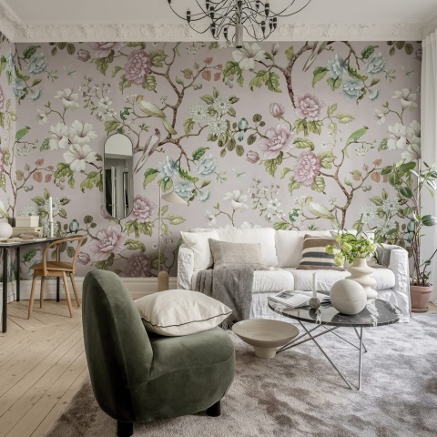 Fototapet, Grandiflora, Soft Pink, Rebel Walls