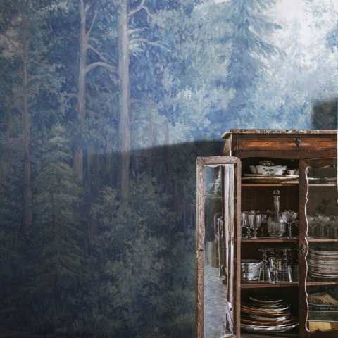 Fototapet, Green Wood, Mist, Rebel Walls - Img 3